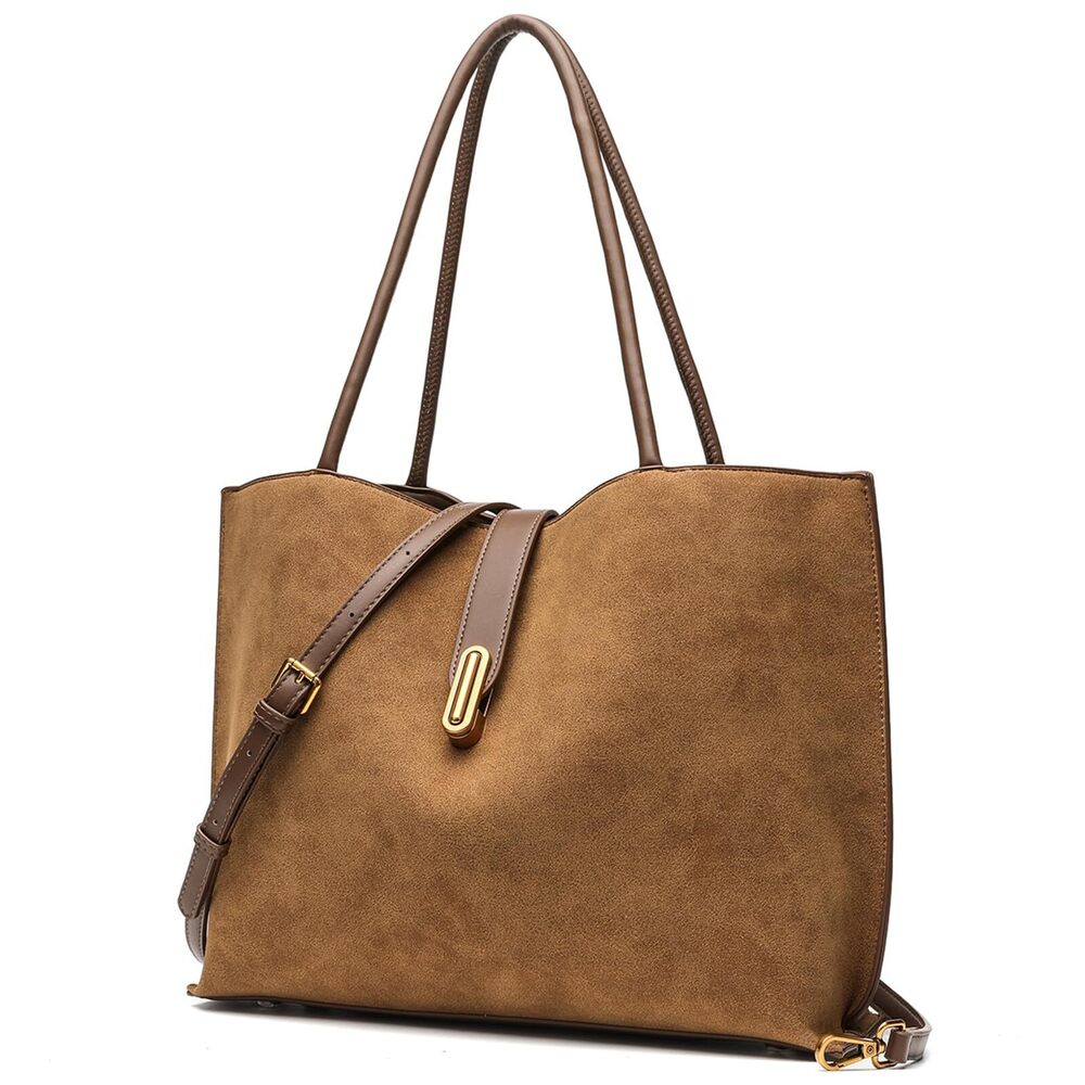 2588 Vintage Suede large tote bags ，Soft crossbody handbags，for Work Travel